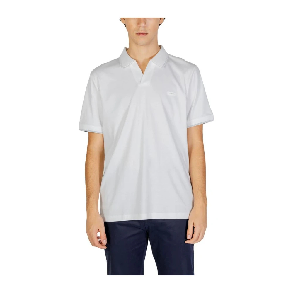 Calvin Klein Jeans, Herren, Shirts, White Cotton Polo Shirt, Weiss, (XL) - Bild 8
