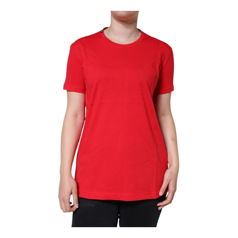 Dolce & Gabbana Damen Rot - Es Baumwoll-Logo-T-Shirt Für - Tops - Xl