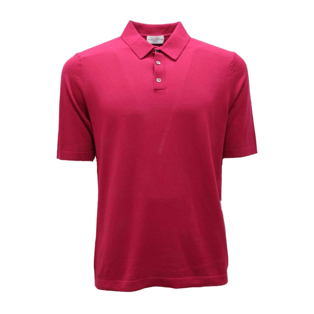 Ballantyne Herren Rot - Kirsch Polo Hals Pullover Hemd - Tops - M