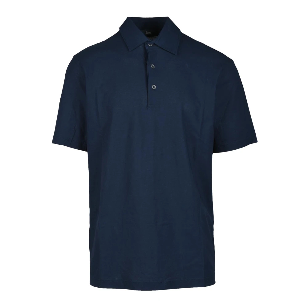 Herno Herren Blau - Baumwoll-Polo-Shirt - Klassisches Modell - Tops - 3XL