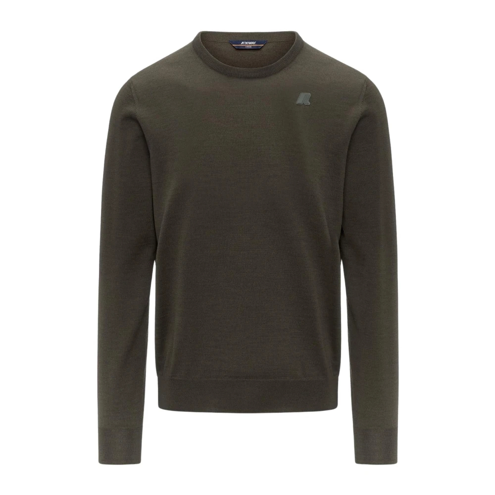 K-Way Herren Grün - Er Merinowoll-Crew-Neck-Pullover - Knitwear - M