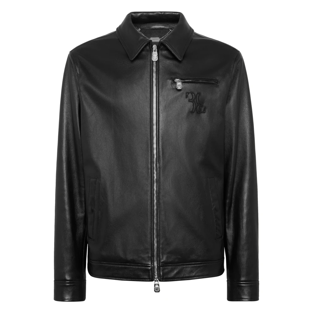 Billionaire Herren Schwarz - Nappa Leder Blouson - Jackets - K - 2XL