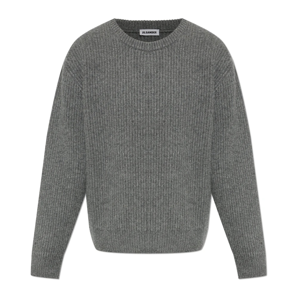 Jil Sander Herren Grau - Wollpullover Mit Rundhalsausschnitt - Knitwear - L