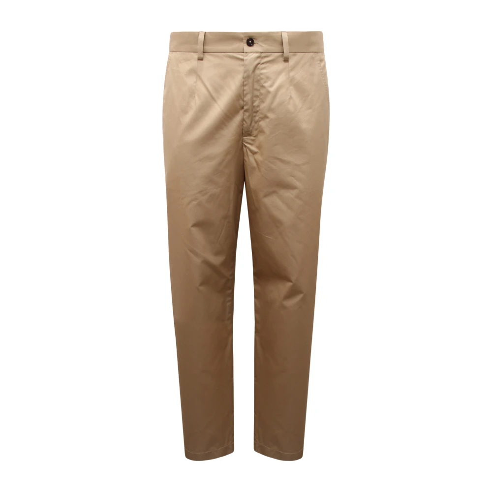 Dolce & Gabbana Herren Beige - Pantalone Baumwoll-/Seidenhose - Trousers - S