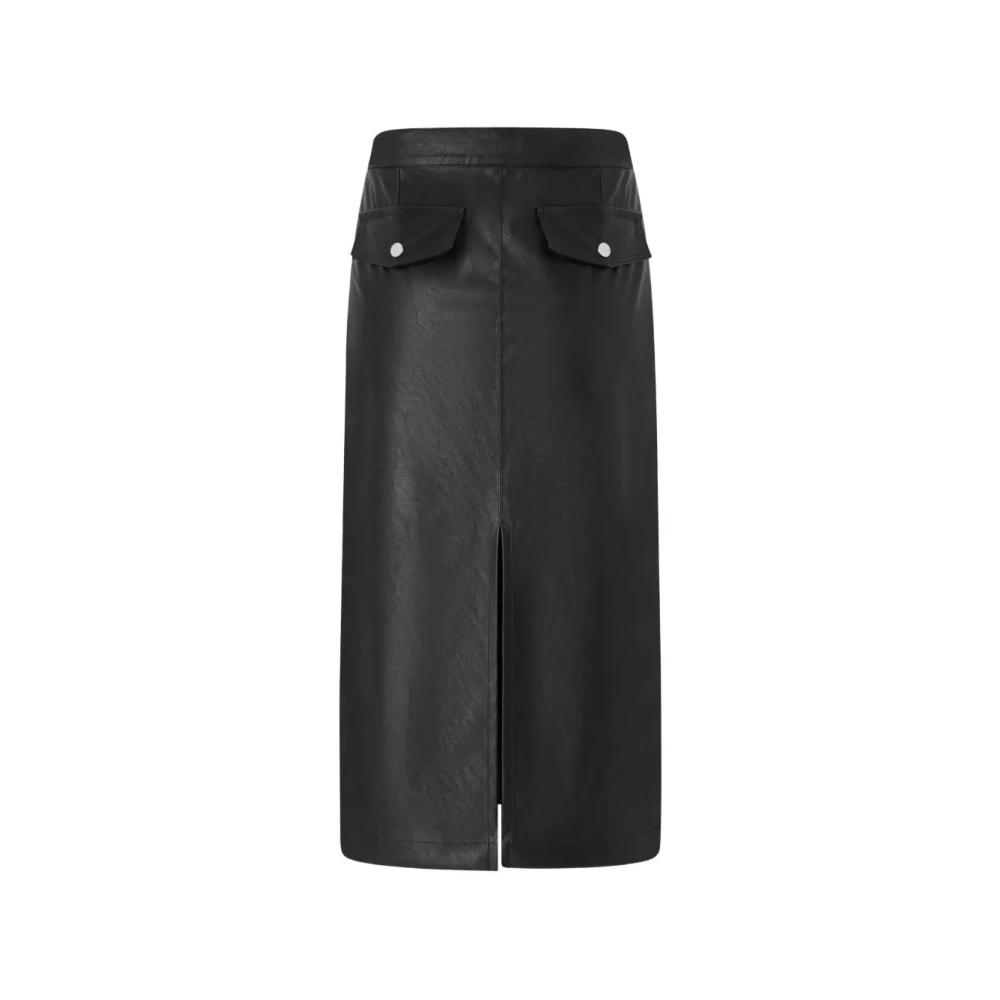 Pinko Damen Schwarz - Gerbera Gonna Spalmato Effetto - Skirts - K - S