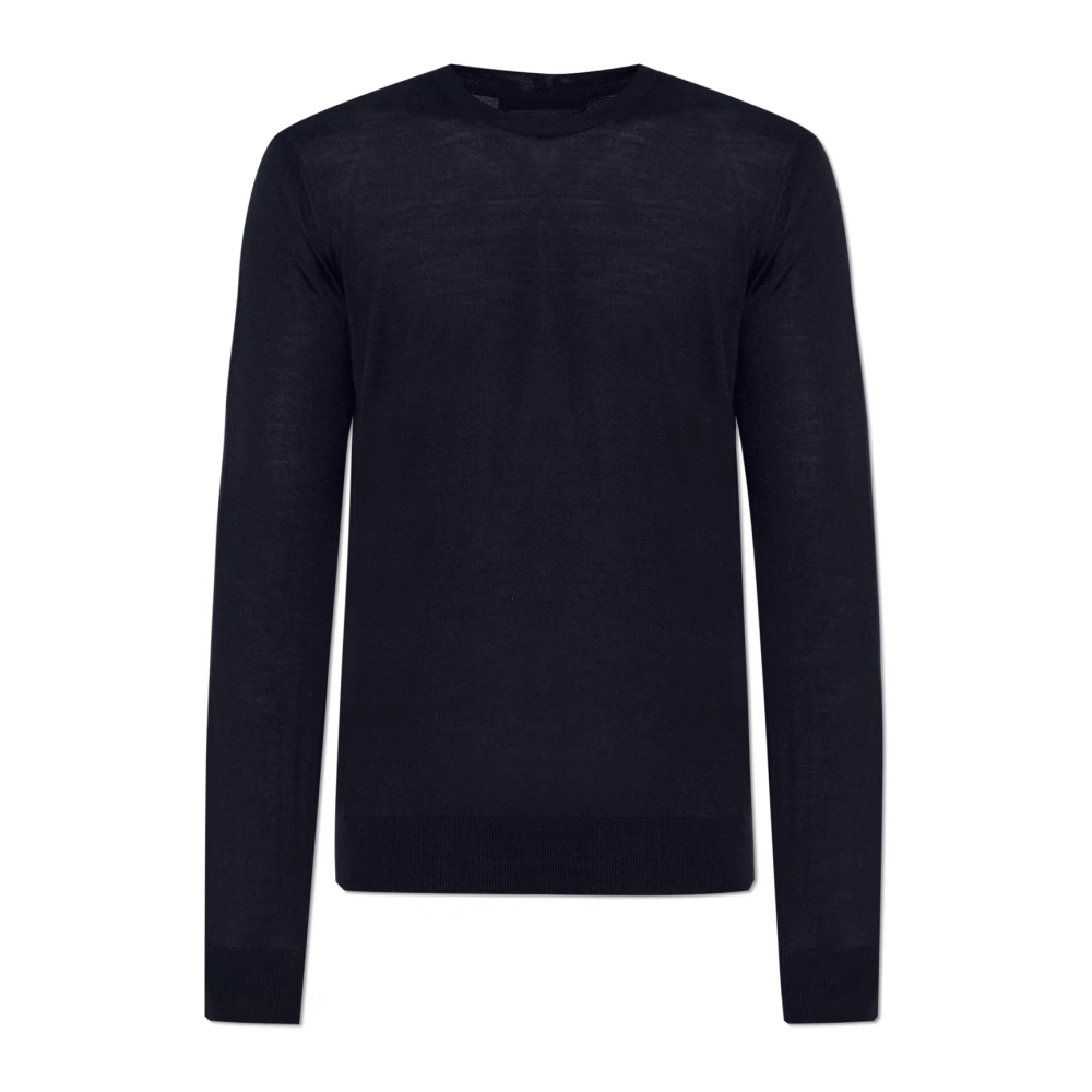 Giorgio Armani Herren Blau - Dünner Wollpullover - Knitwear - Xl