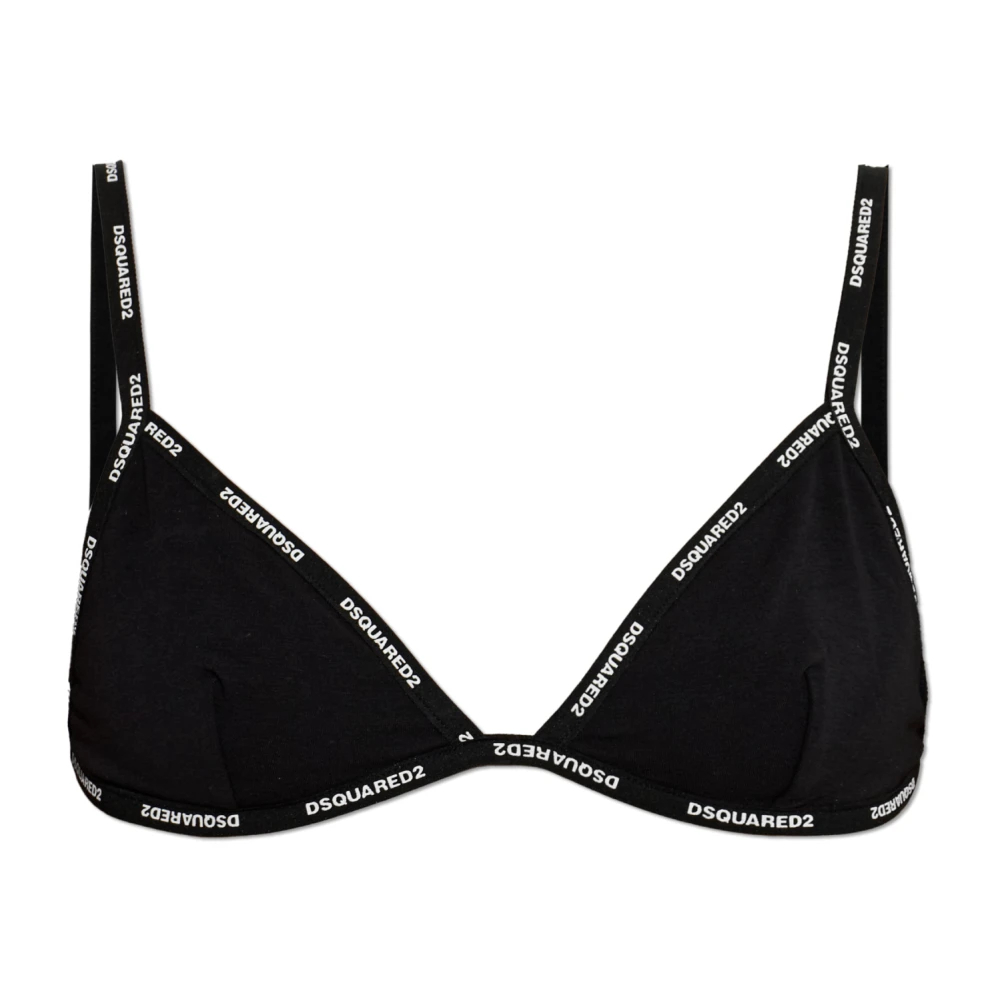 Dsquared2 Damen Schwarz - Logo Bra - Underwear - K - 2XL