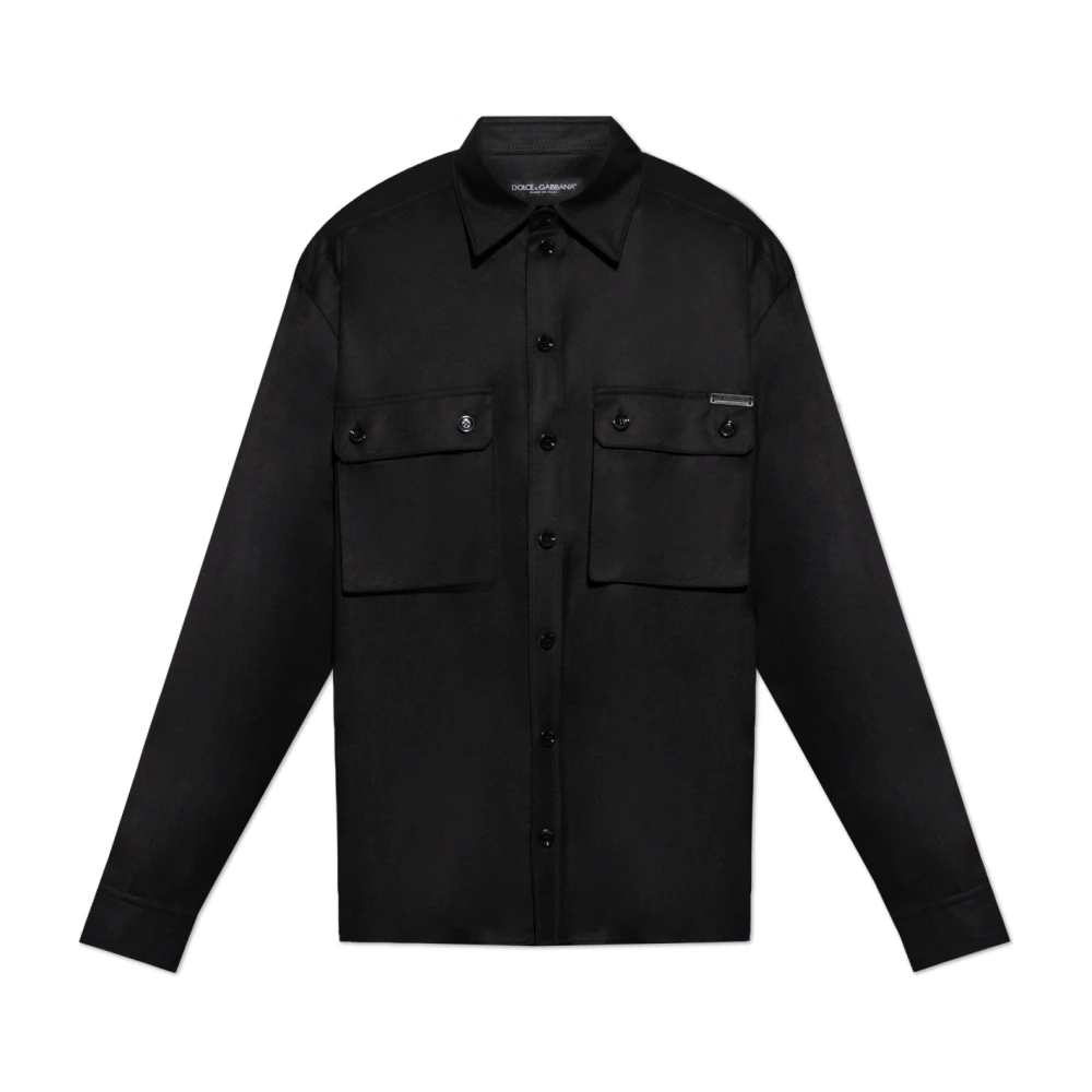 Dolce & Gabbana Herren Schwarz - Wollhemd - Shirts - K - L