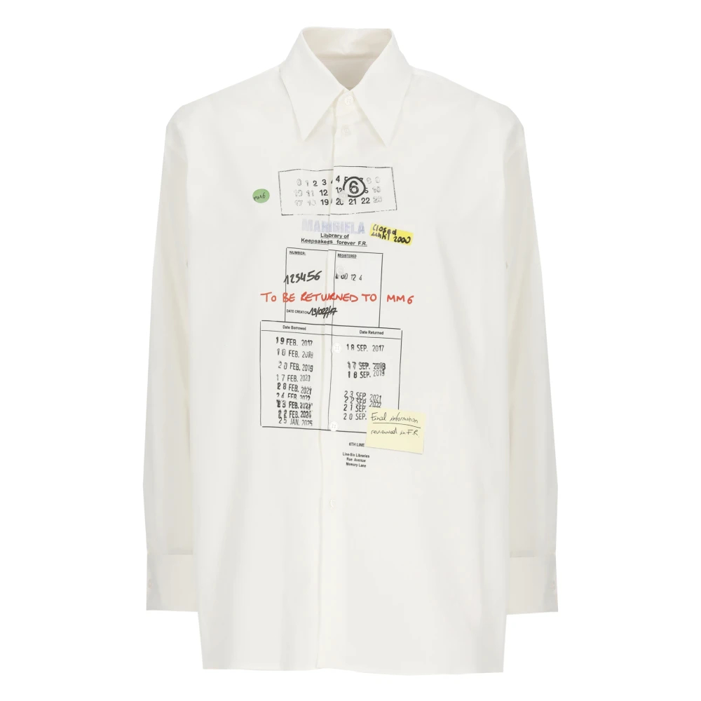 Mm6 Maison Margiela Damen Weiß - Baumwollhemd - Blouses & Shirts - Xs