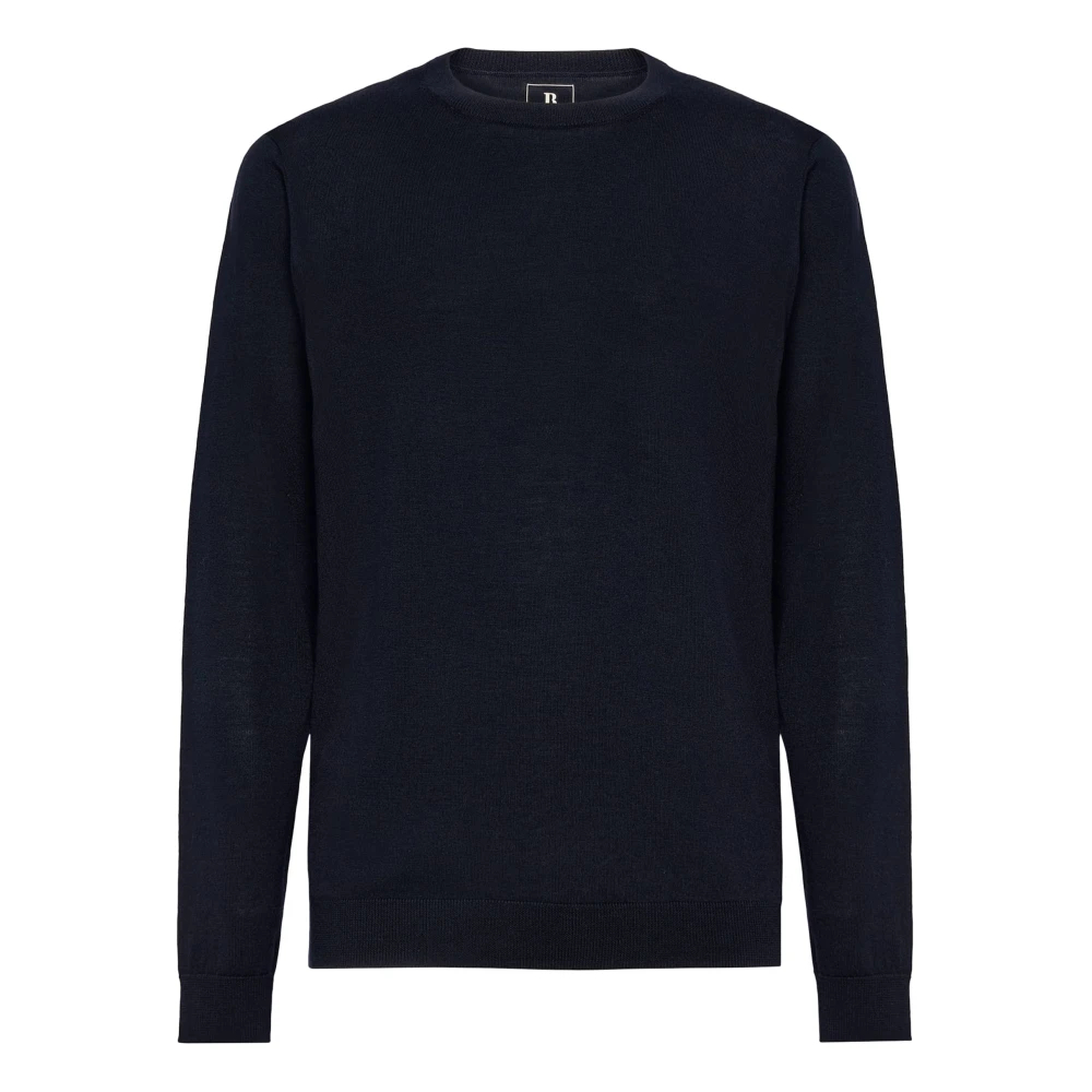Boggi Milano Herren Blau - Rundhals-Pullover - Knitwear - L
