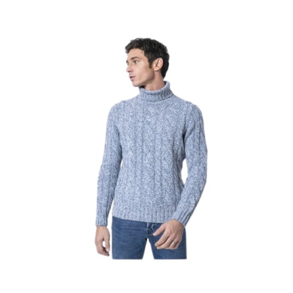 Gran Sasso Herren Blau - Rollkragenpullover - Knitwear - Xl