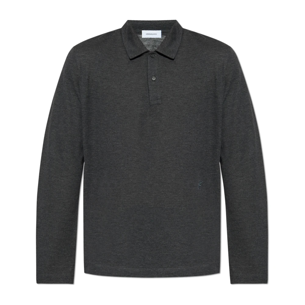 Ferragamo Herren Grau - Langarm-Polo - Tops - Xl