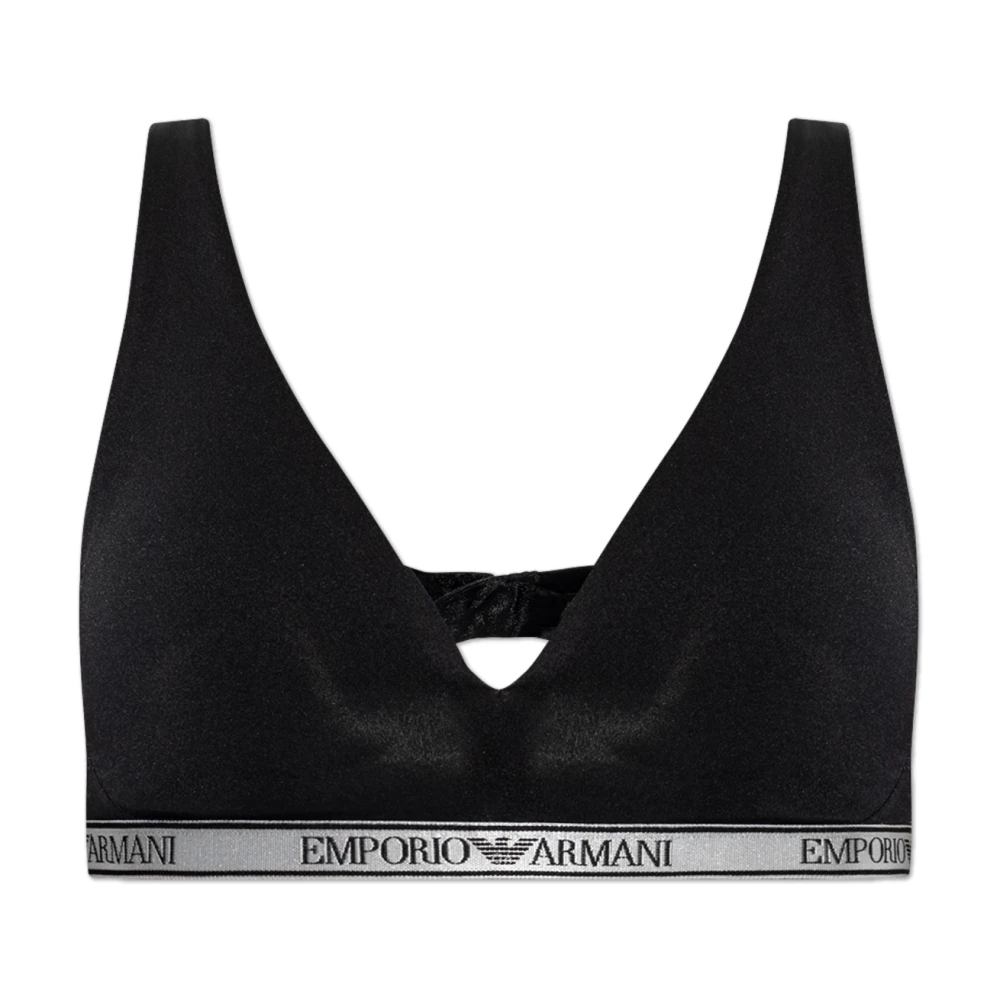Emporio Armani Damen Schwarz - Logo Bh - Underwear - K - Xs