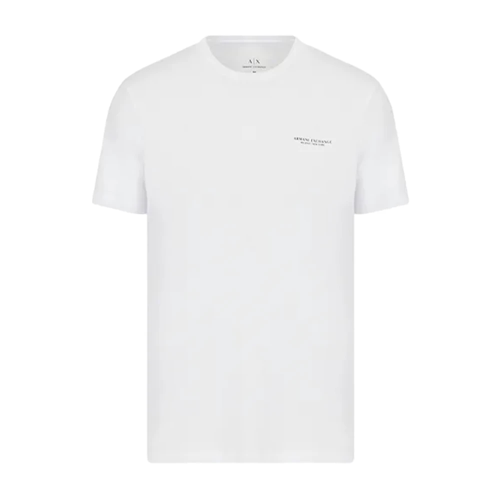 Armani Exchange Herren Weiß - T-Shirt Mit Kontrastlogo Und Kurzen Ärmeln - Tops - 2XL