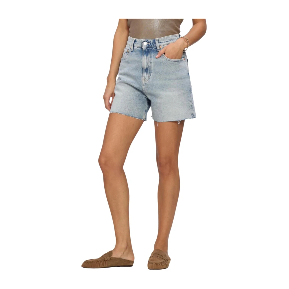Tommy Jeans Damen Blau – Mom-Shorts Aus Denim In Verwaschenem Hell - Bild 5
