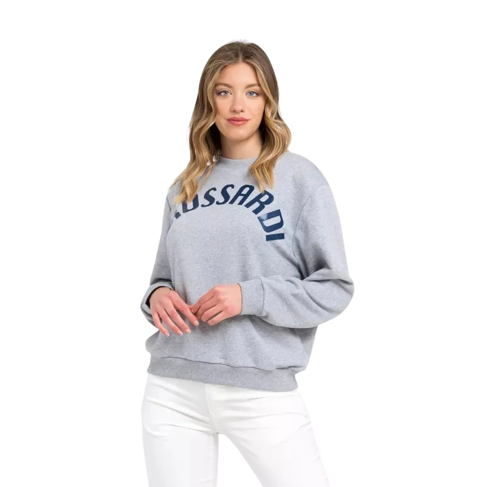 Trussardi - Casual Oversized Sweatshirt - Sweatshirts & Hoodies - Damen - Grau - Xs - Bild 5