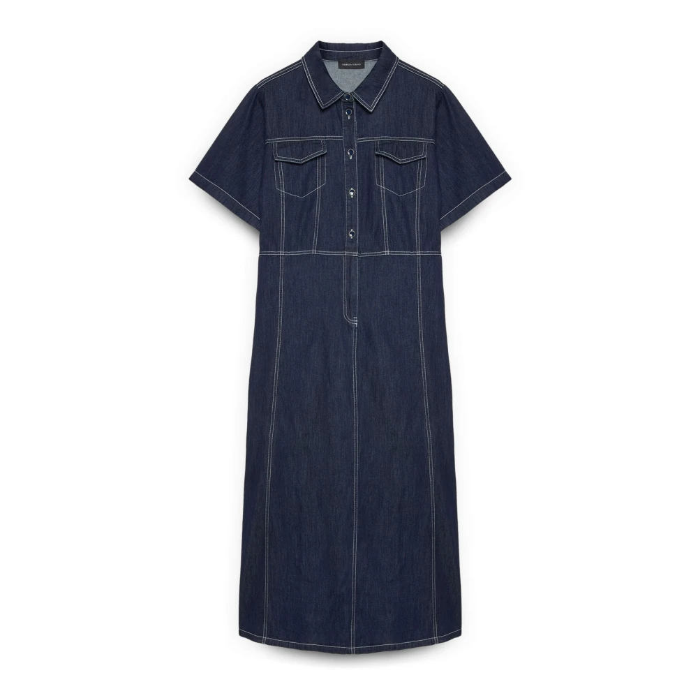 Fiorella Rubino Damen Blau - Power Hemdblusenkleid - Dresses - 3XL