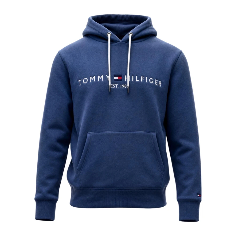 Tommy Hilfiger, Herren, Pullover, Tommy Logo Hoody, Blau, (M) - Bild 4