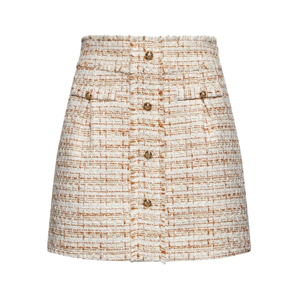 Silvian Heach Damen Beige - Kurzer Rock Mit Zierknöpfen - Skirts - Xl