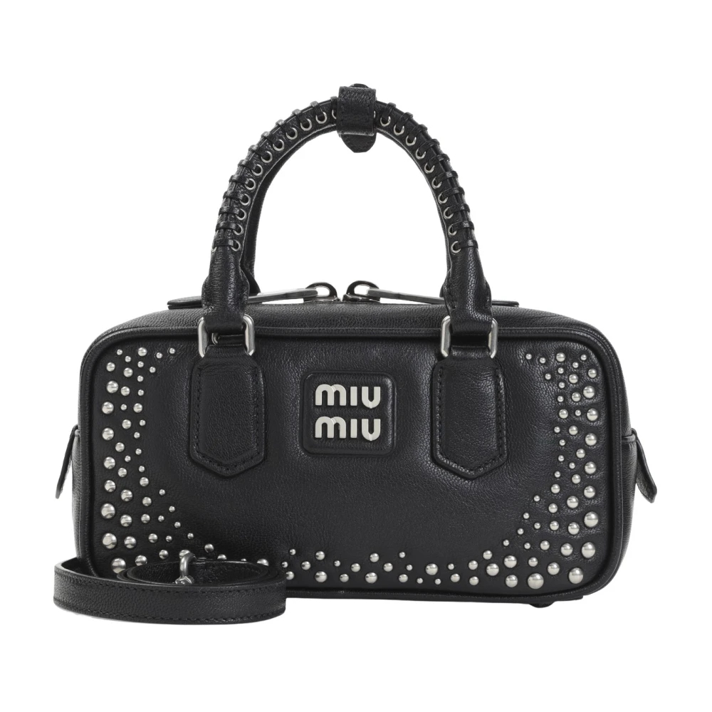 Miu Miu `Arcadie` Leather Bag With Studs - Bild 4