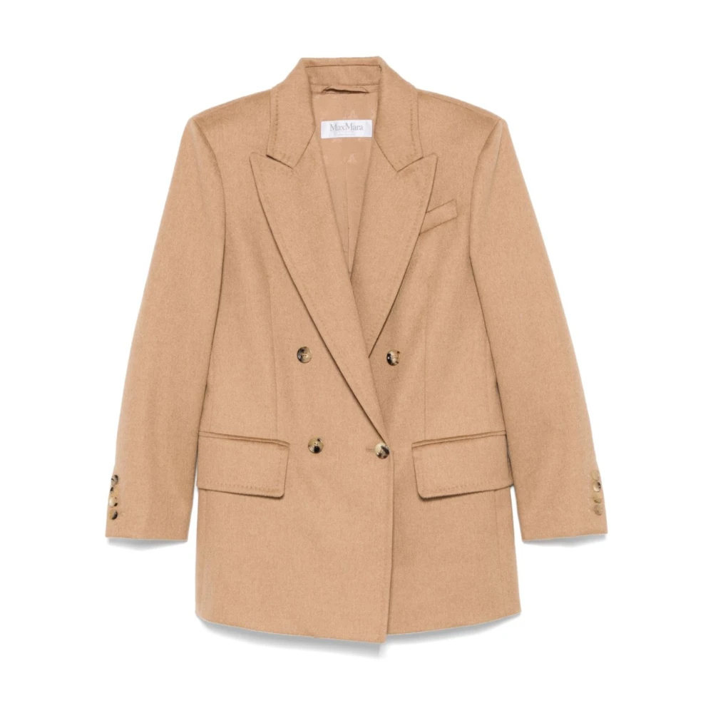 Max Mara Damen Braun - Kamelhaar Doppelreihige Jacke - Jackets - Xs