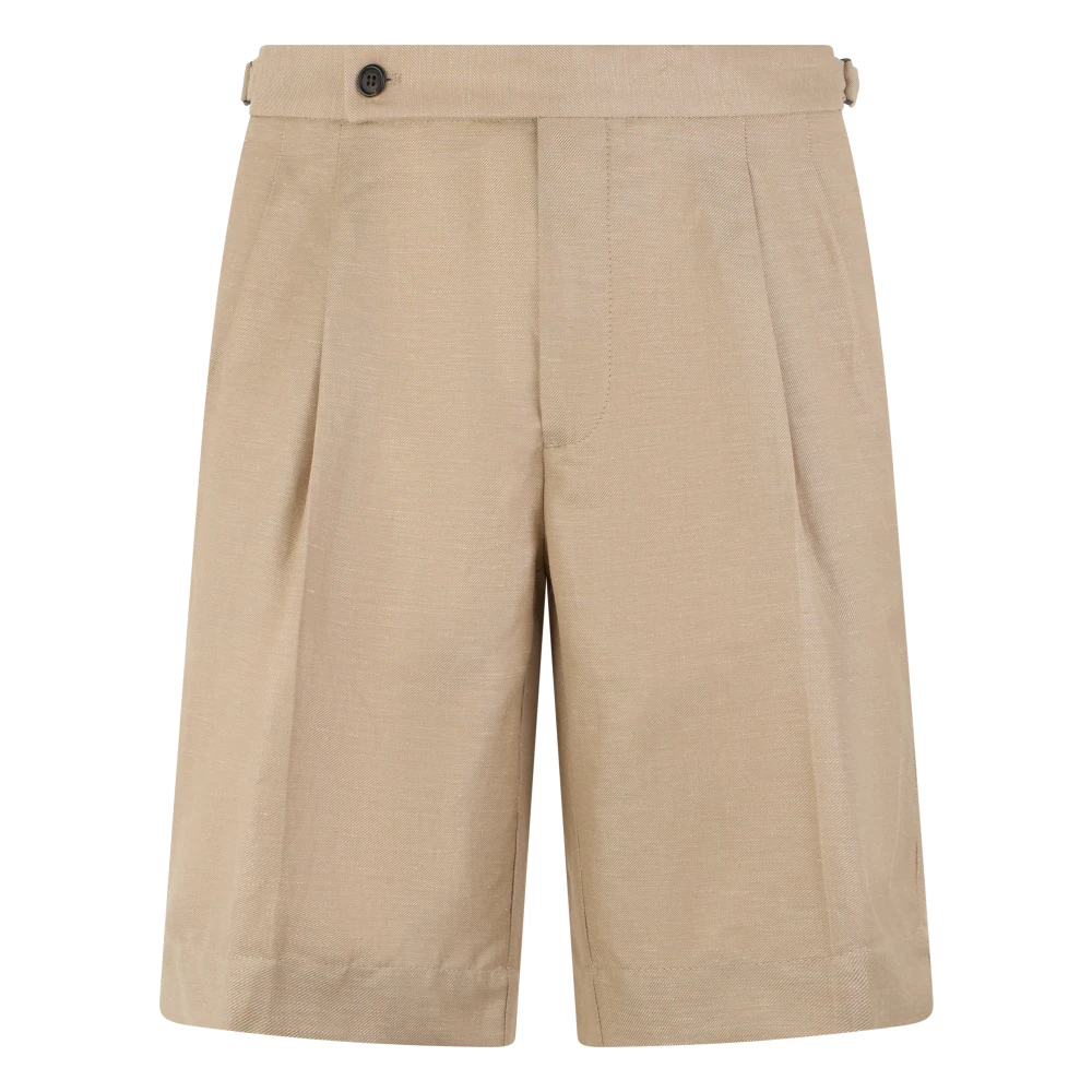Slowear Herren Beige - Woll- Und Leinen-Bermudashorts - Shorts - M