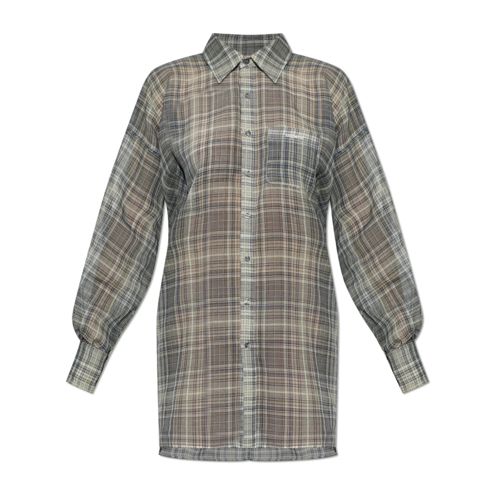 Coperni Damen Grau - Hemd Mit Karomuster - Blouses & Shirts - M