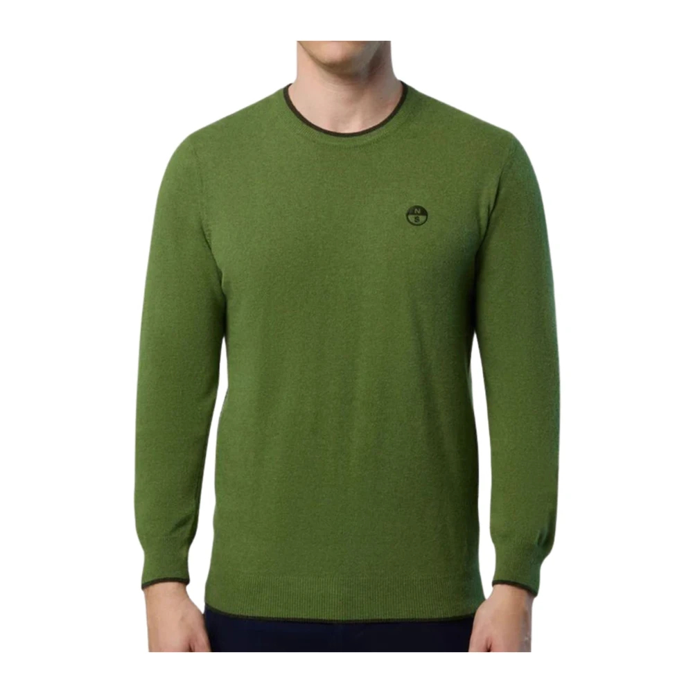 North Sails Herren Grün/Grau Pullover Rundhalsausschnitt Mit Gesticktem Logo 2XL - Bild 3