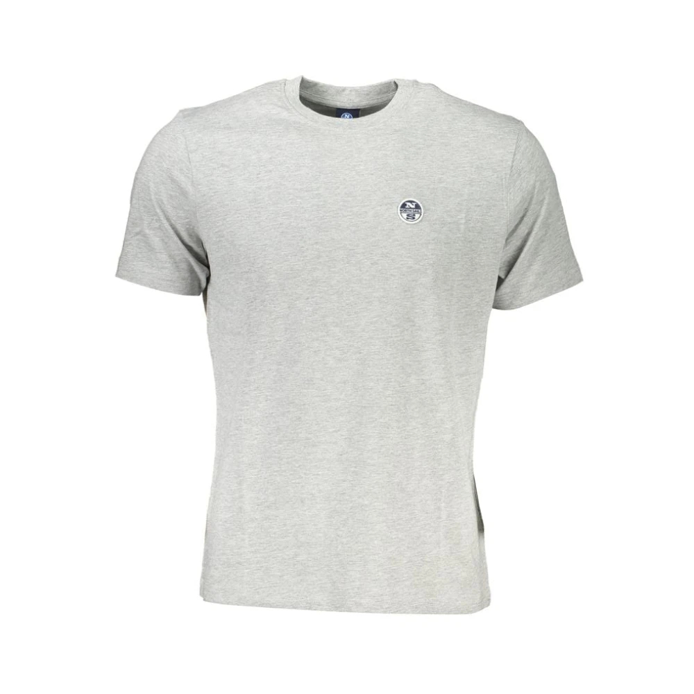 North Sails Herren Grau - Es Baumwoll-Logoshirt - Tops - S