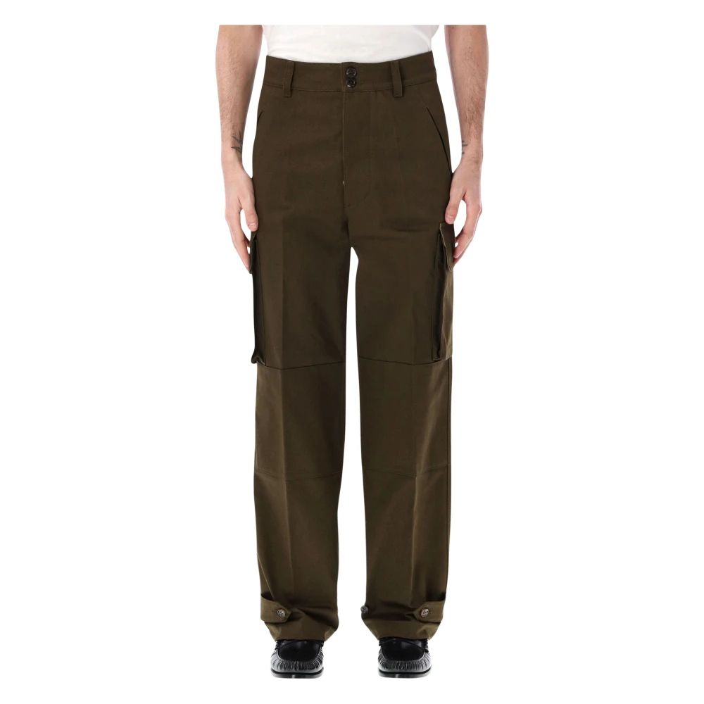 Valentino Garavani - Cargo-Hose Aus Baumwollgabardine - Trousers - Herren - Grün - L