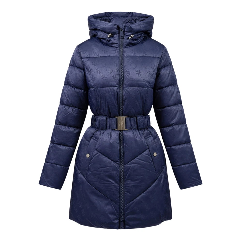 Guess Damen Bleu -Daunenjacke New Imma Logo Midi - Bild 3