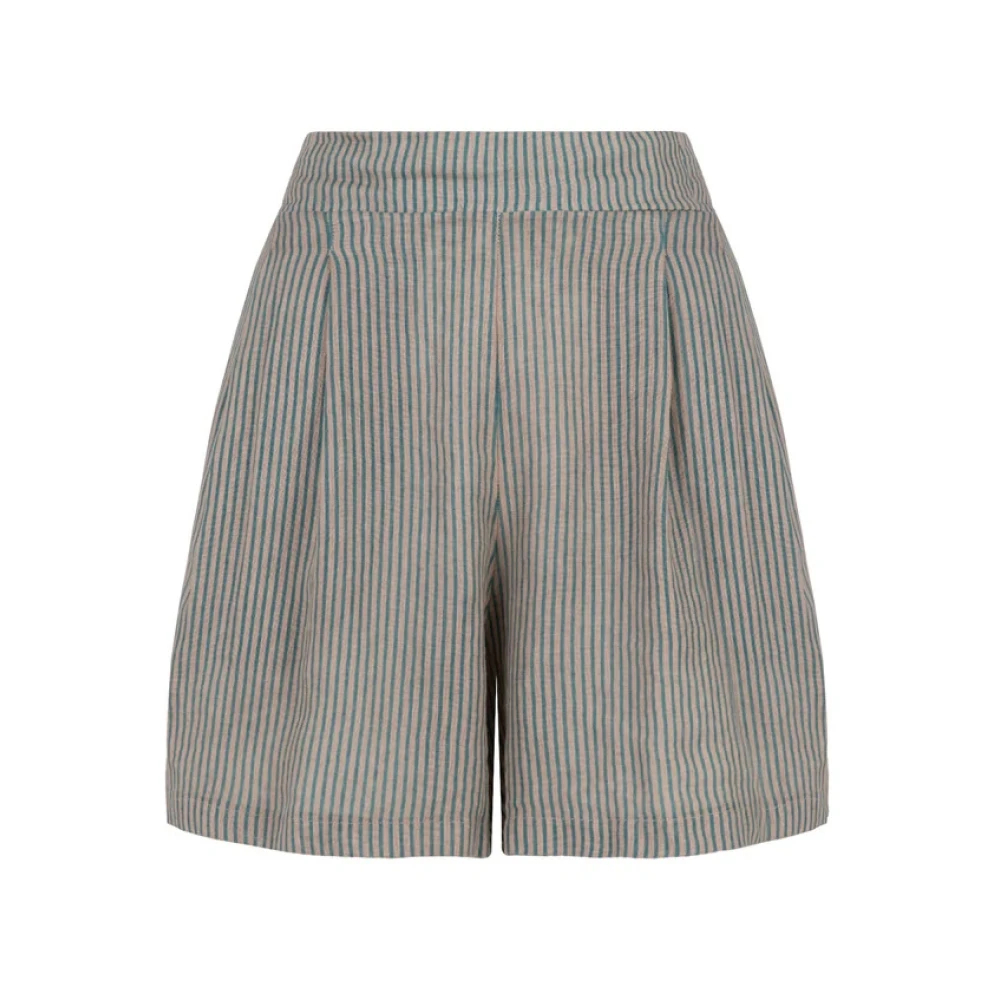 Bomboogie Damen Multicolor - Leinen Bermuda Shorts - Shorts - Mehrfarbig - M