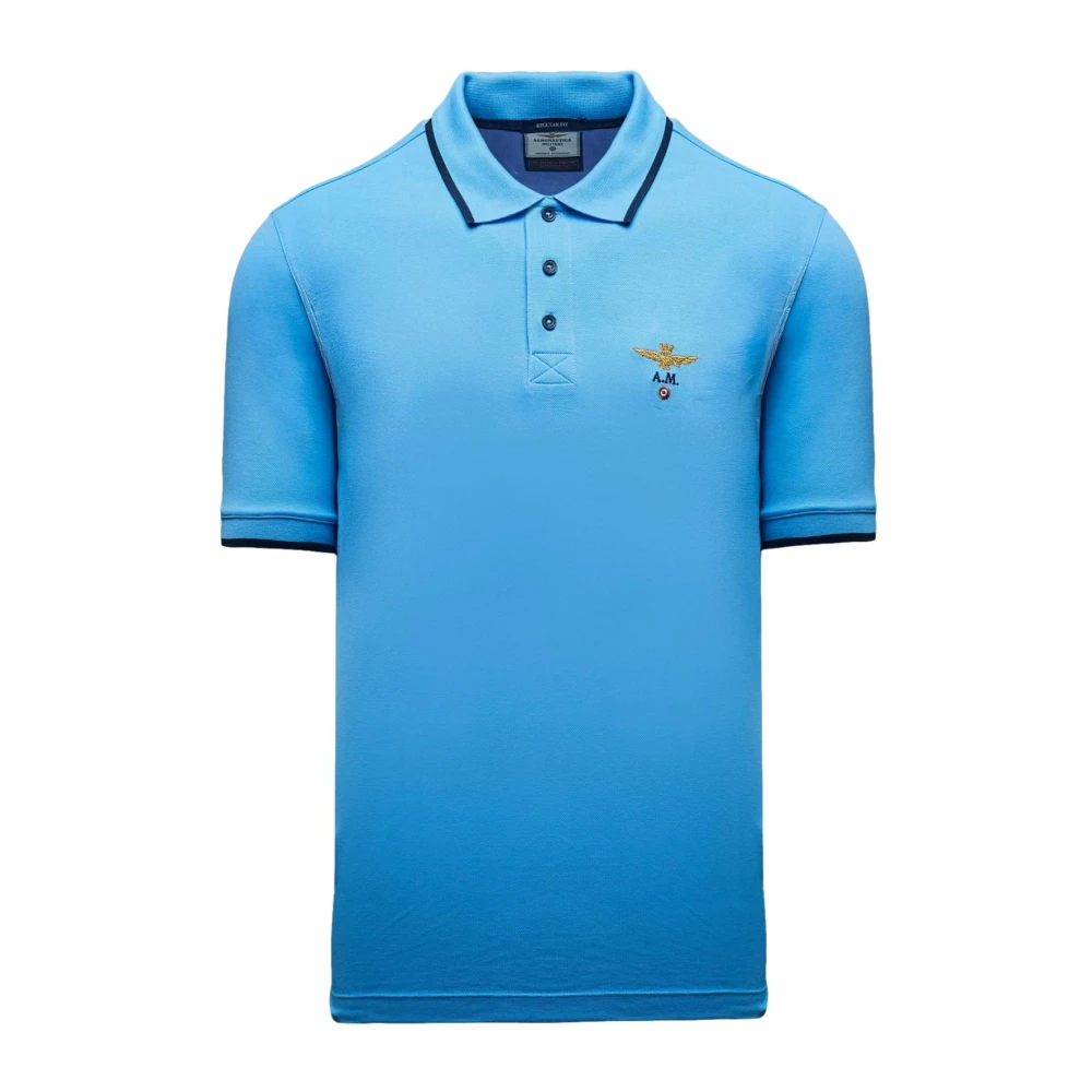 Aeronautica Militare Herren Blau - Piqué Baumwoll-Polohemd - Tops - 2XL