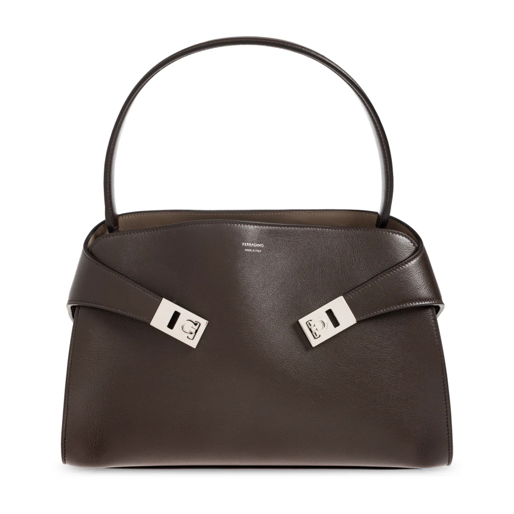 Ferragamo Damen Braun Hug Soft Schultertasche (M) - Bild 6