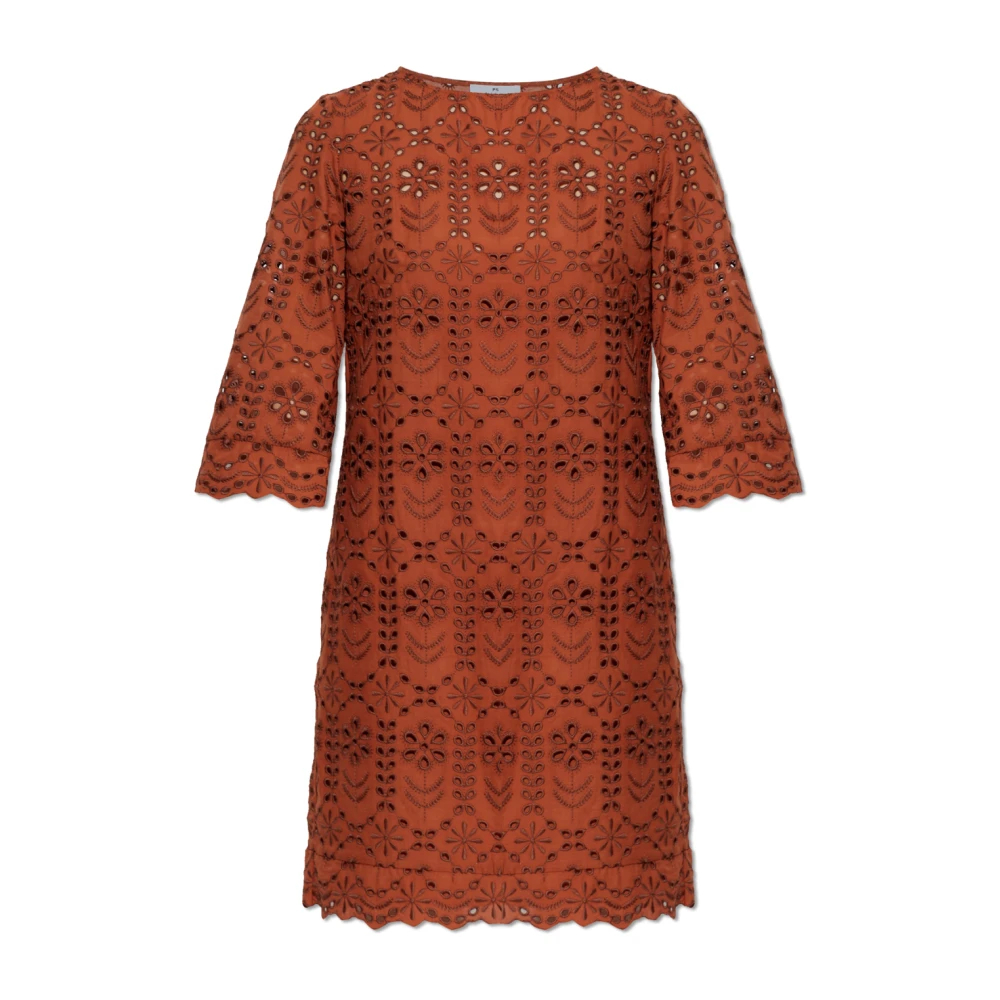 Ps By Paul Smith Damen Braun - Openwork Dress - Dresses - 2XS