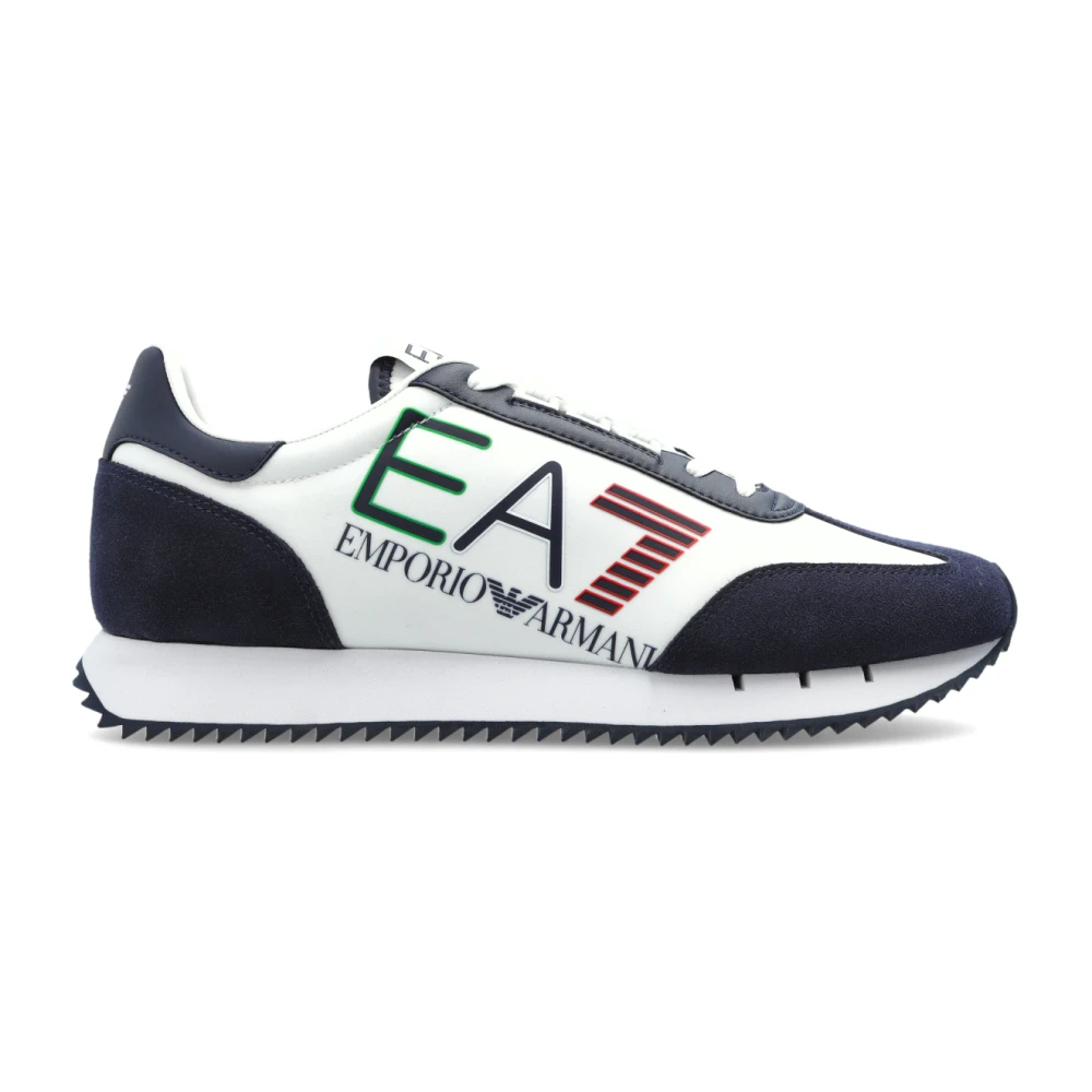 Emporio Armani Ea7 Herren Blau - Logo Sneakers - Shoes - 42 Eu