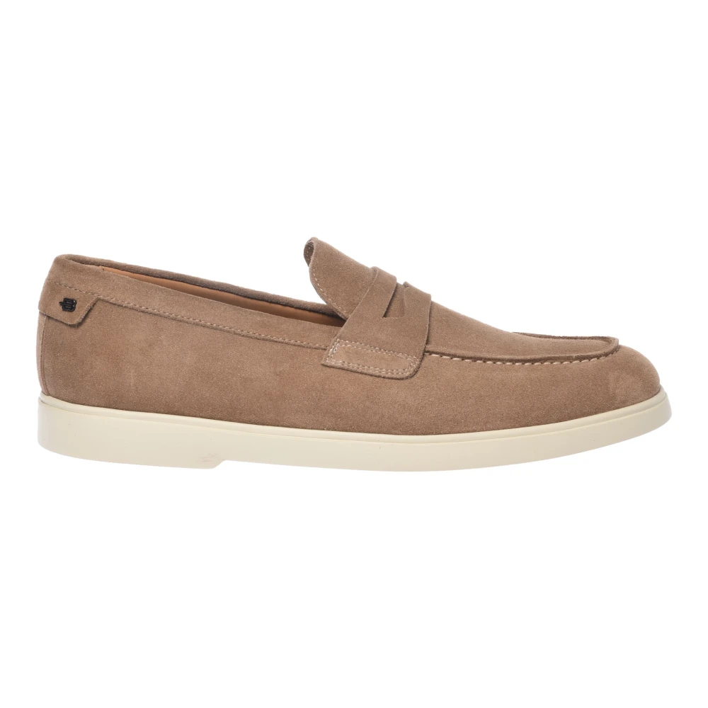 Baldinini Herren Beige - Suede Loafer - Shoes - 41 1/2 Eu