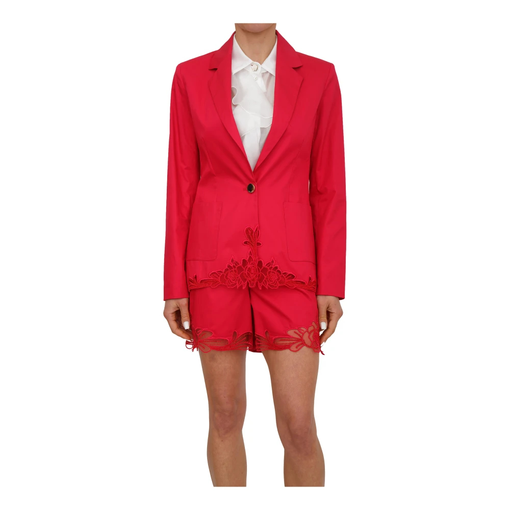 Fracomina Damen Rot - Lange Jacke - Jackets - Xs