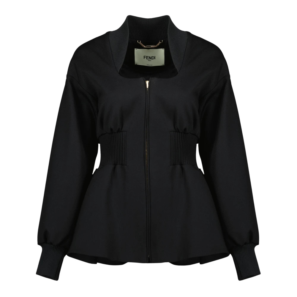 Fendi Damen Schwarz - Wolljacke - Jackets - K - Xs