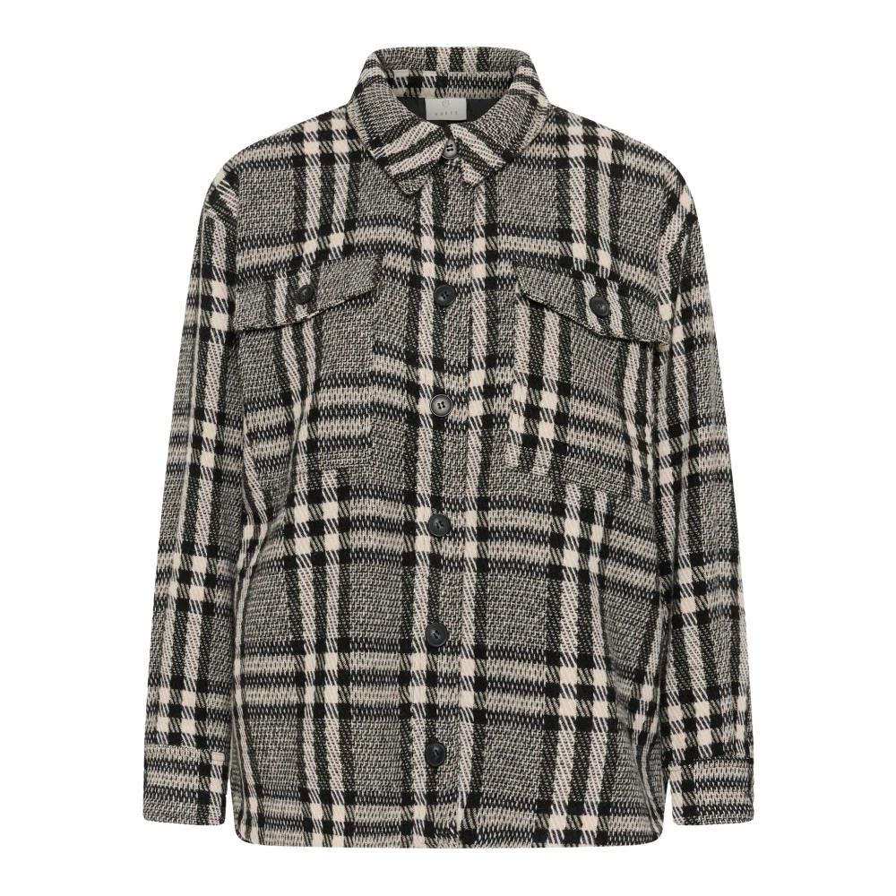 Kaffe Damen Marron Karierte Jacke Vibeke - Bild 4