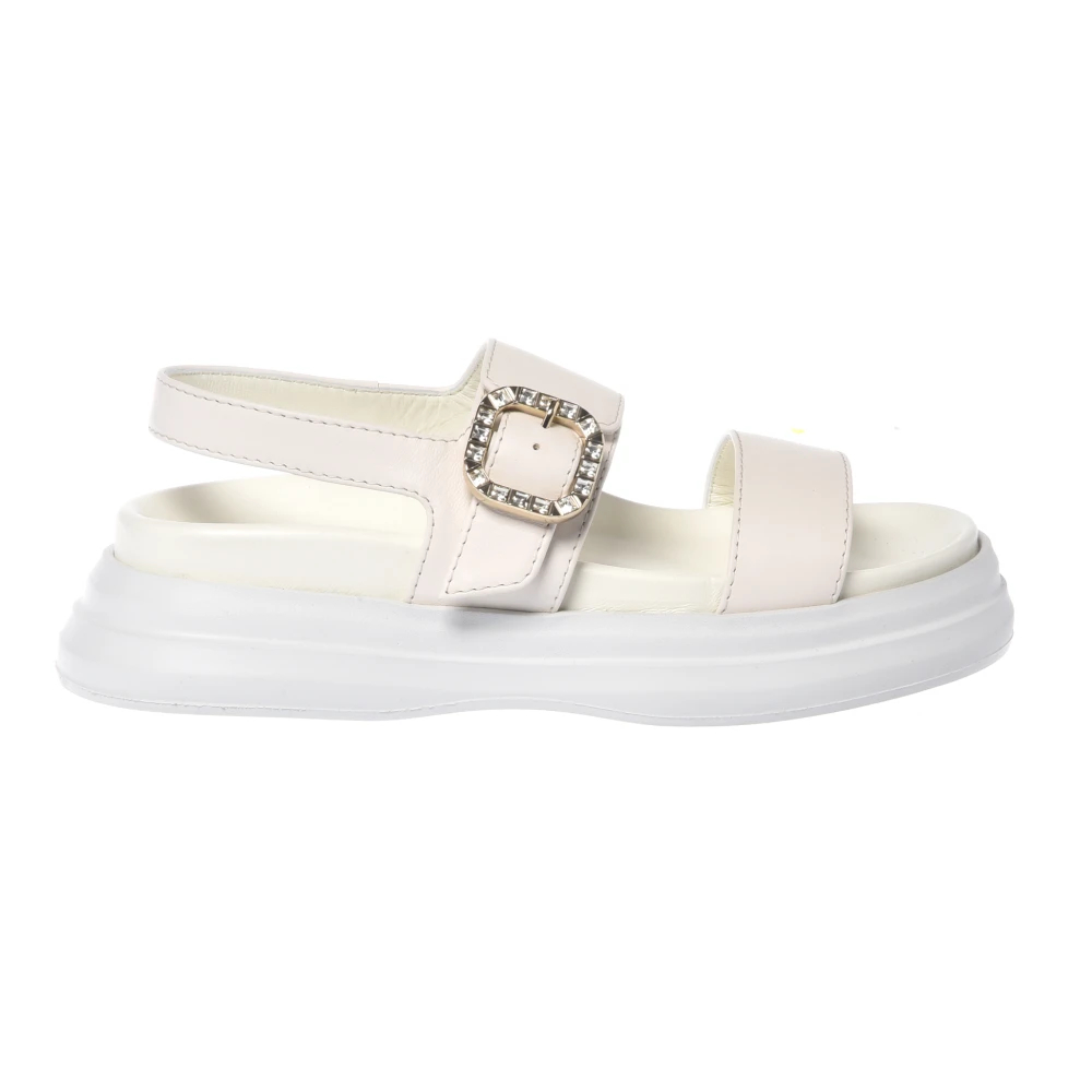 Baldinini Damen Weiß - Ledersandale - Shoes - 38 Eu