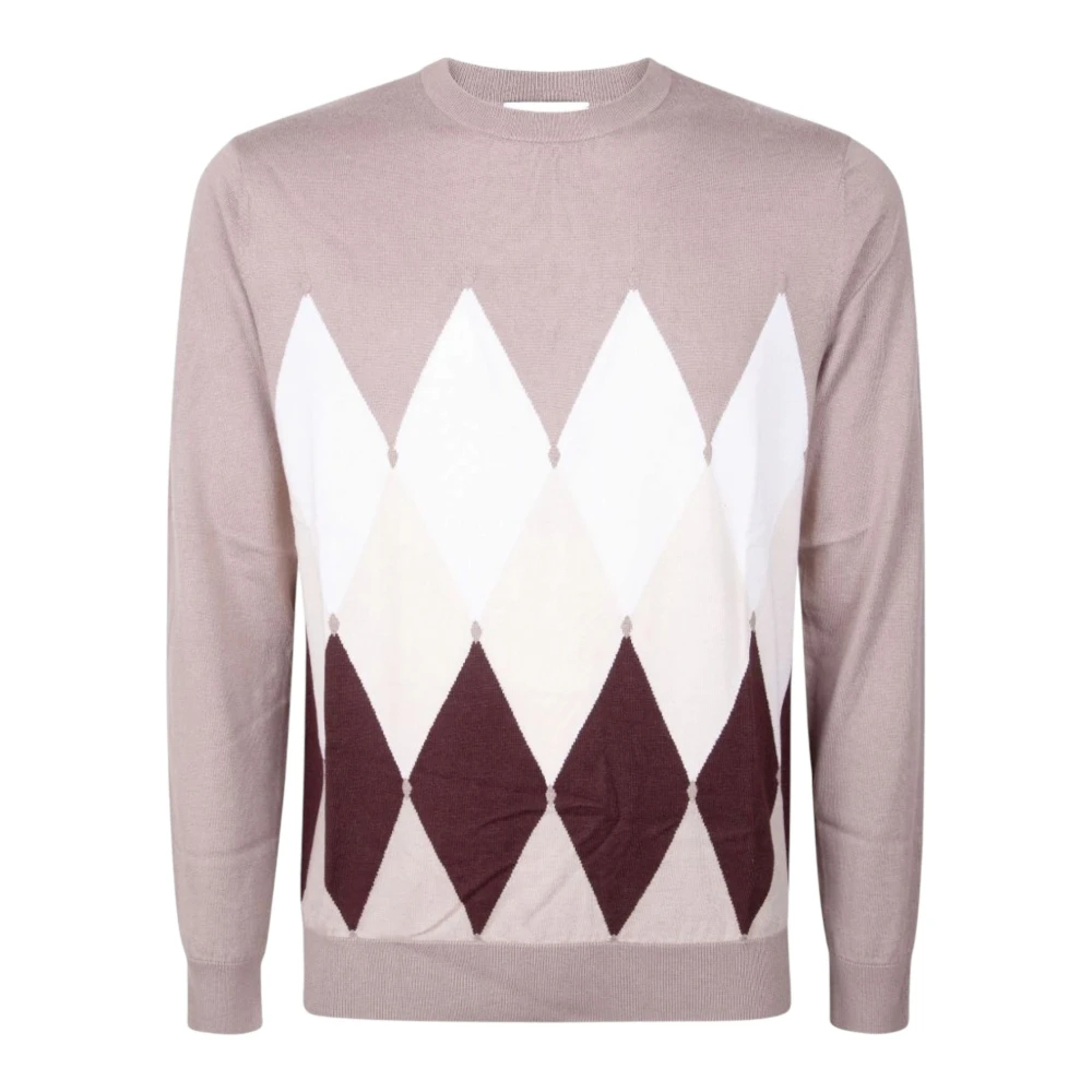 Ballantyne Herren Multicolor - R Neck Pullover - Knitwear - Mehrfarbig - 2XL