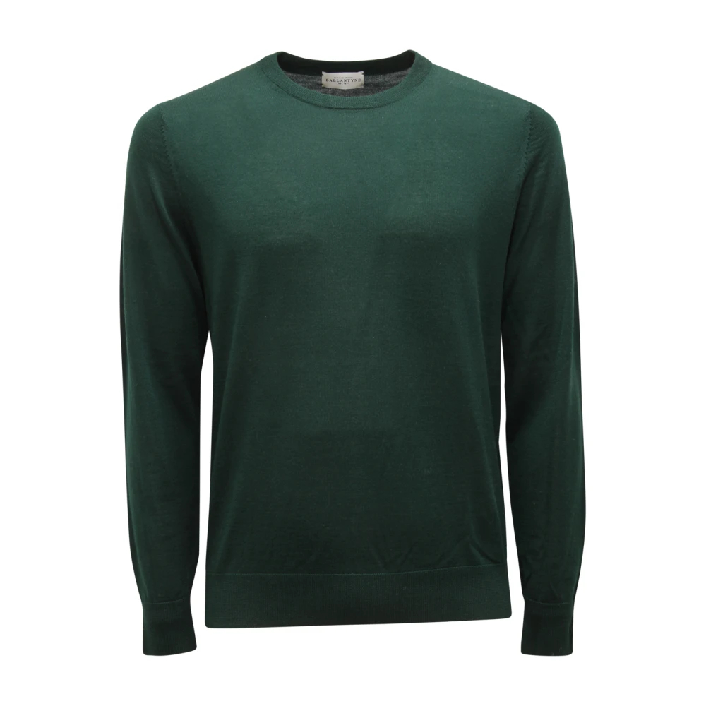 Ballantyne Herren Grün - R Neck Pullover - Knitwear - S