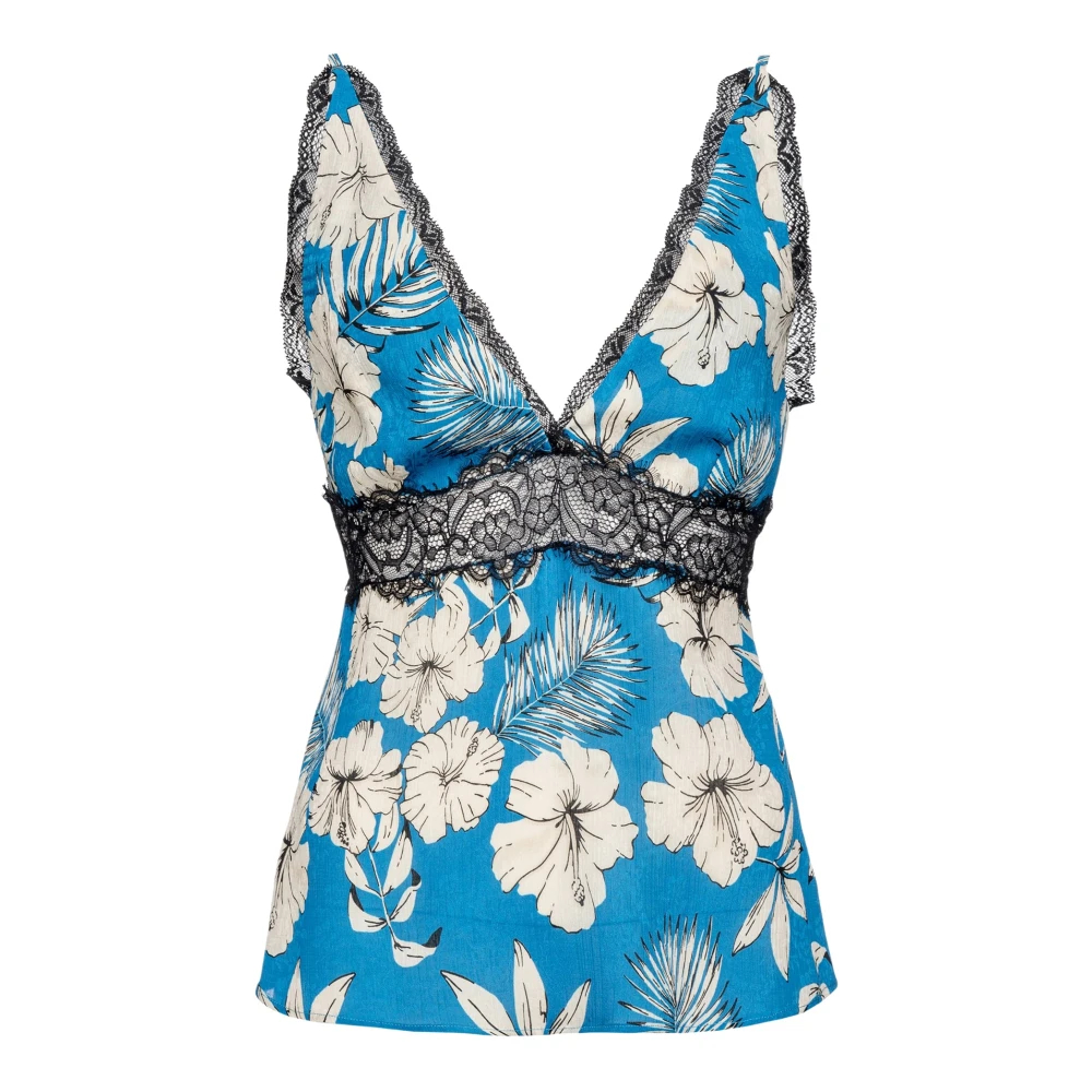 Pinko Damen Blau - Ärmellose Oberteile - Tops - L