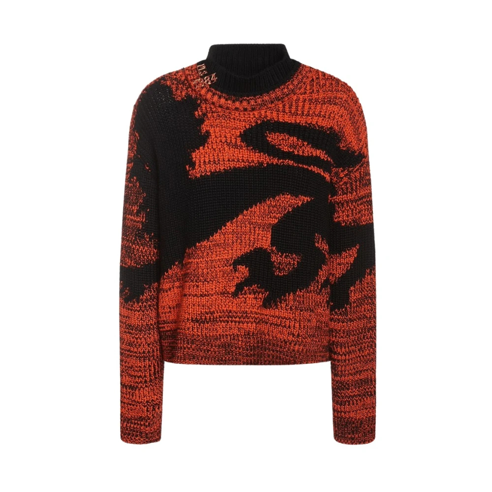 Philosophy Di Lorenzo Serafini Damen Orange - Jacquard Rollkragenpullover - Knitwear - S