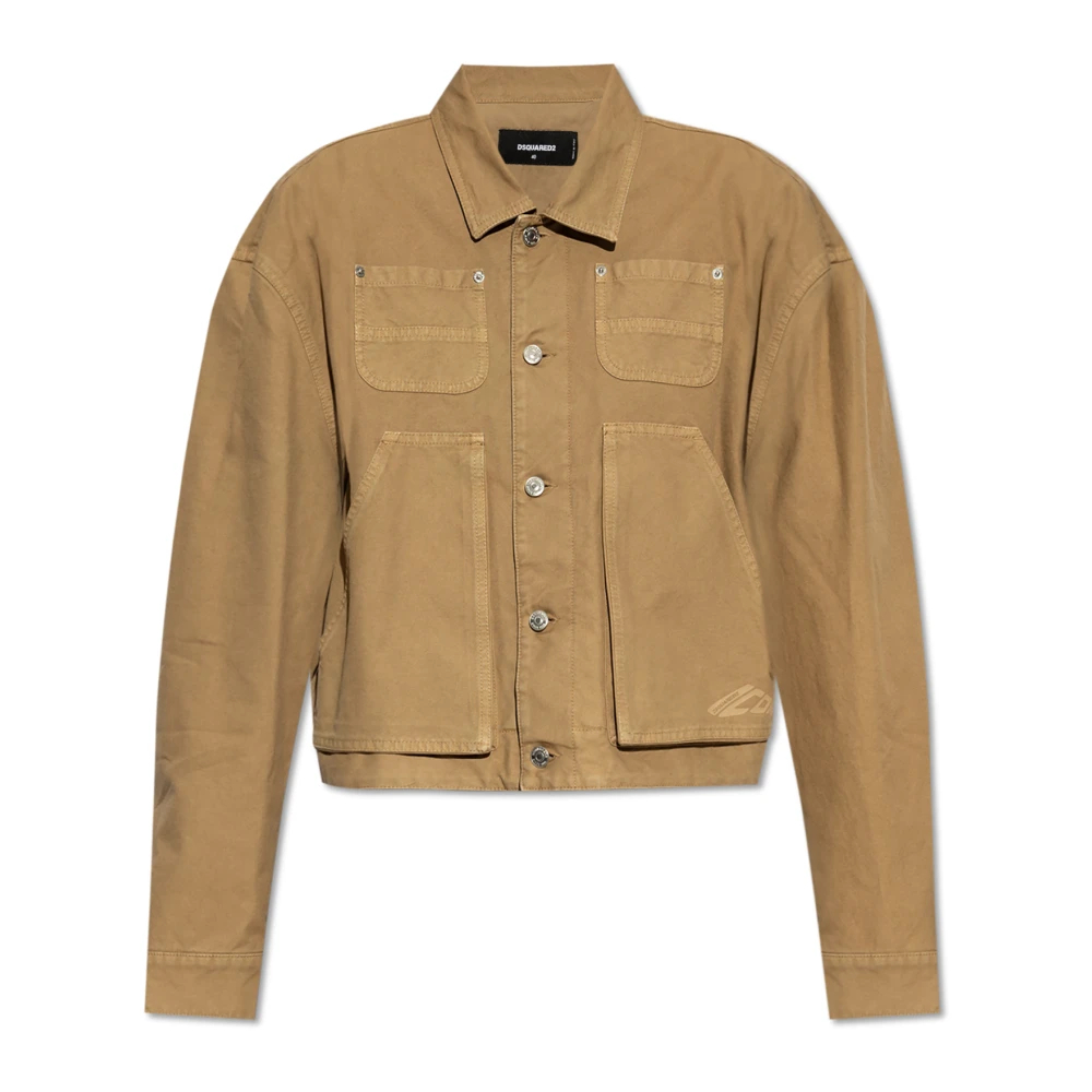 Dsquared2 Damen Beige - Jacke Mit Taschen - Jackets - Xs