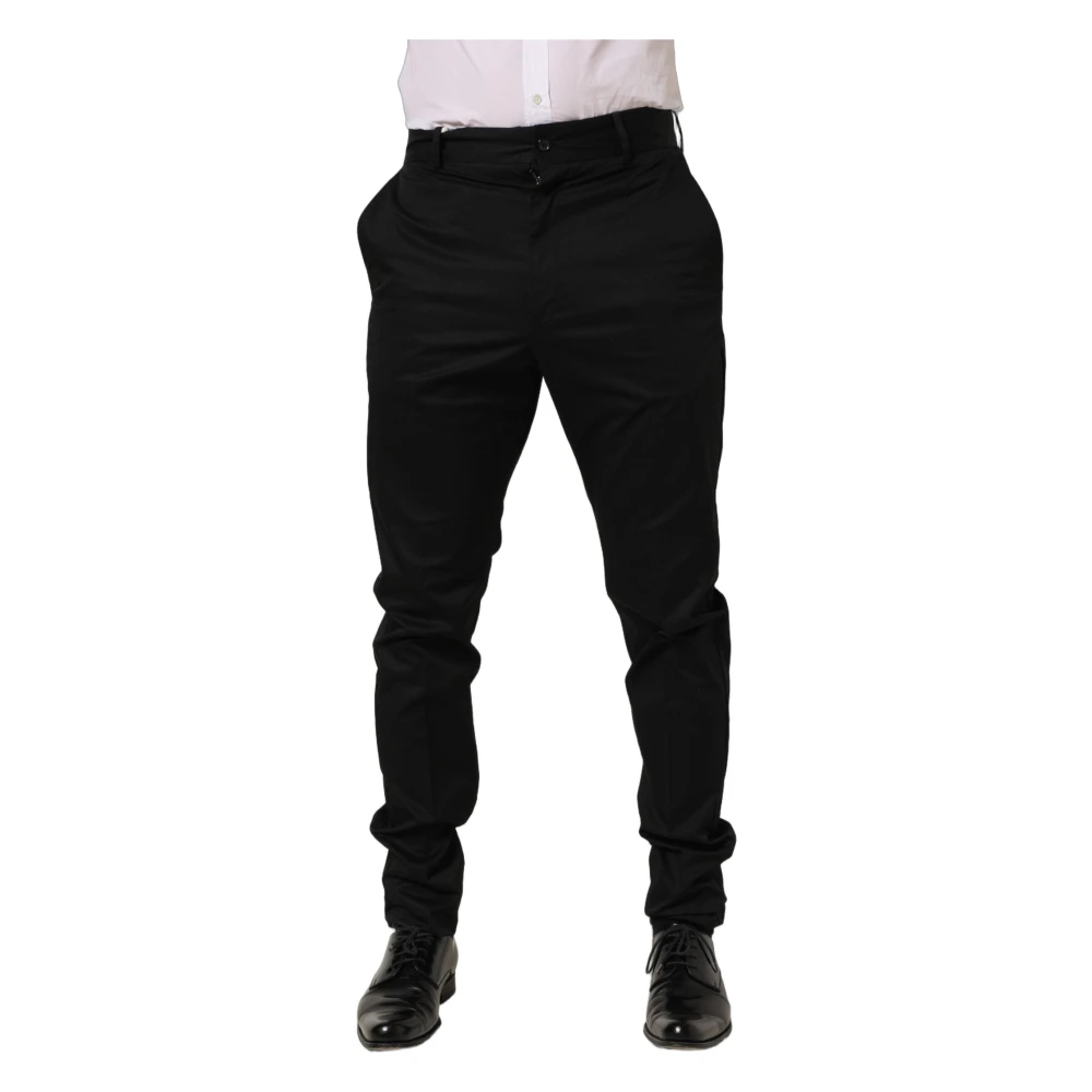 Dolce & Gabbana Herren Schwarz - Anzughose Mit Schmal Zulaufendem Bein - Trousers - K - M