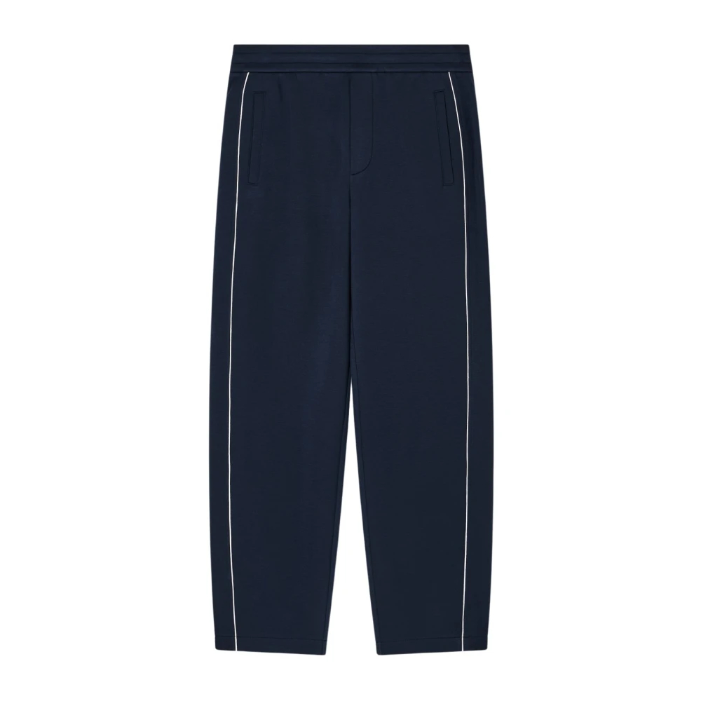 Emporio Armani Herren Blau - Double-Jersey-Hose Mit Paspelierung - Trousers - 2XL