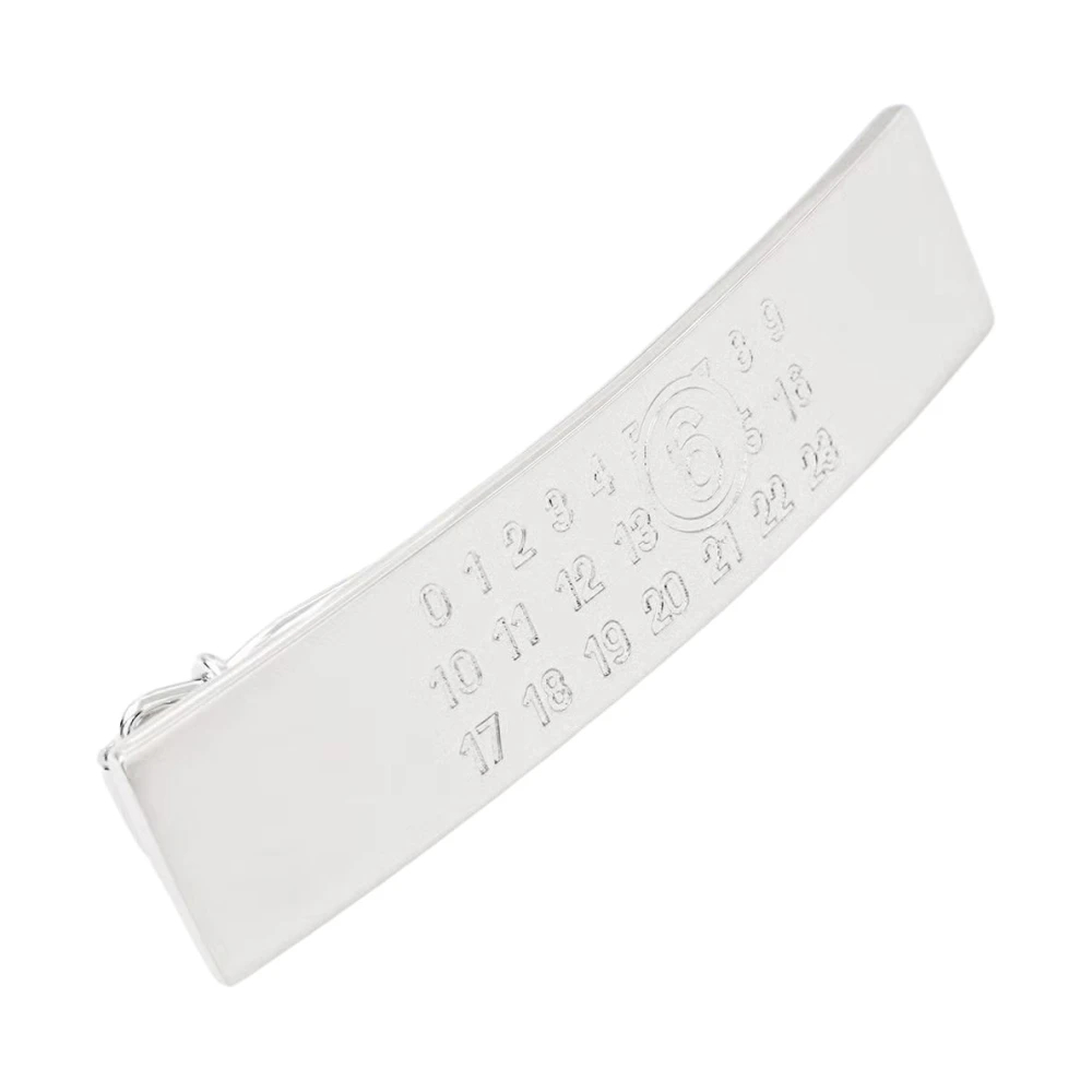 Mm6 Maison Margiela - Numeric Hair Clip - Accessories - Damen - Grau - One Size - Image 3