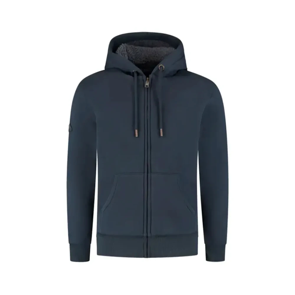 Joom Superdry Herren Dunkelblau Hooded Sweatshirt Zip Closure Blue Marine Cm - Bild 7